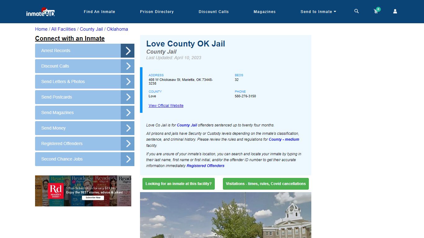Love County OK Jail - Inmate Locator - Marietta, OK